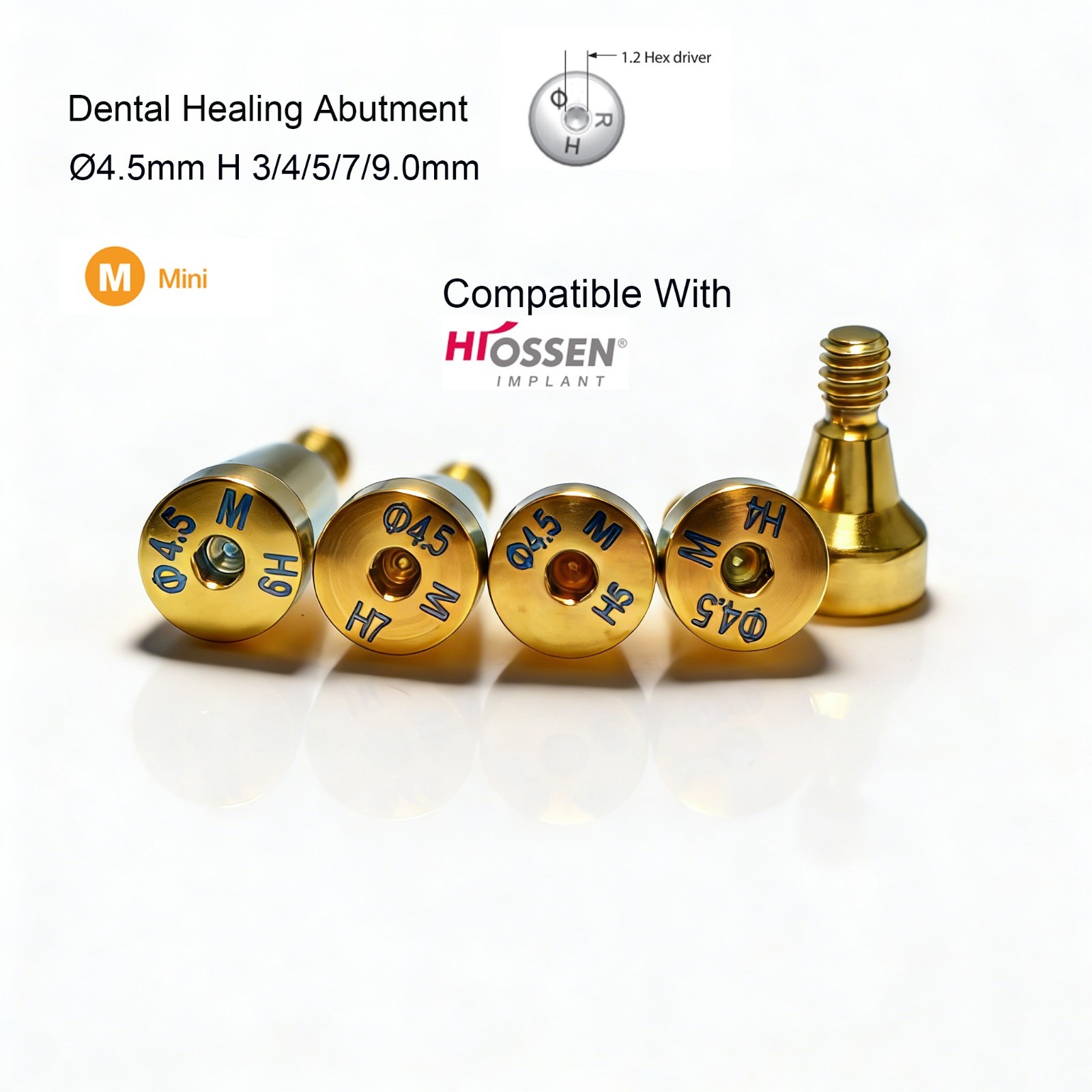 US Osstem Hiossen Dental Healing Abutment Cover Screw Mini Regular Compatible