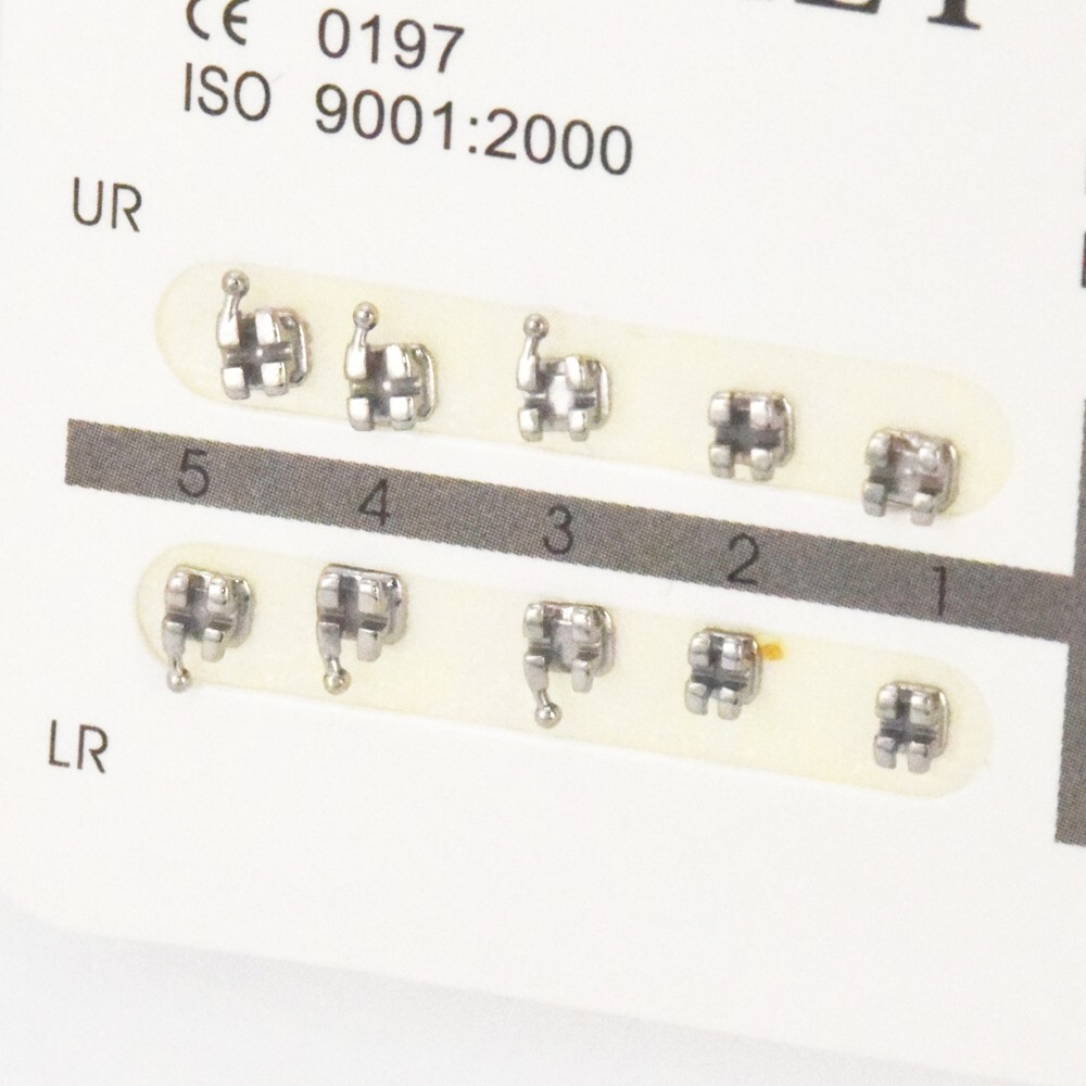 20 pcs/Kit Orthodontic Dental Bracket Braces Mini Edgewise .022 Hooks 3-4-5 MIM