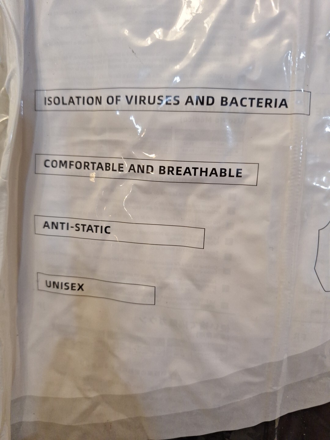 Disposable Isolation Gown White Non Medical Use Unisex