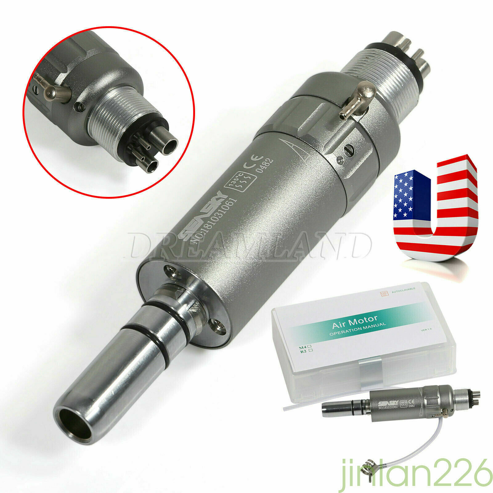 Estilo NSK Dental Latch Contra Angulo Baja Velocidad Pieza de Mano Handpiece EX