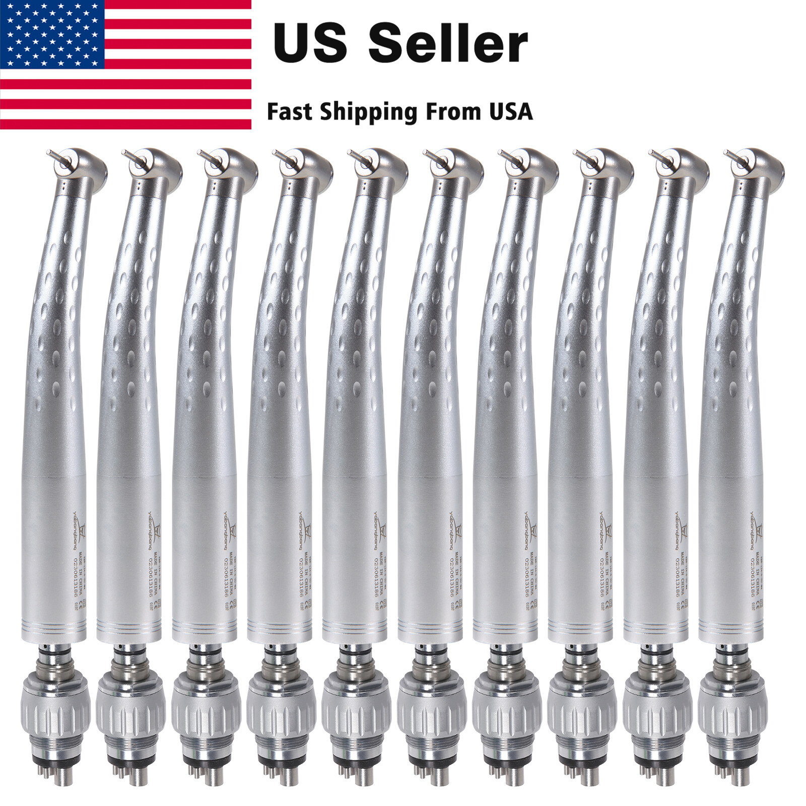 1-10* Kavo Style Dental High Speed Turbine Handpiece Push Button & 4H Coupler to