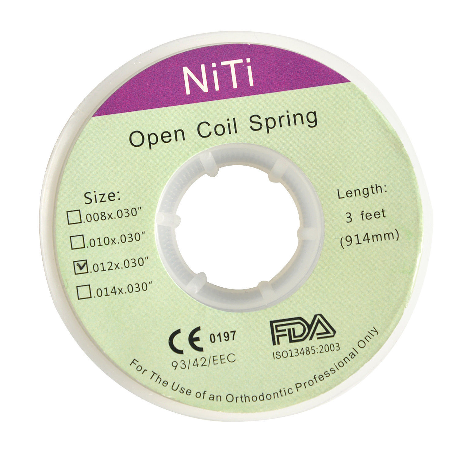 1 Piece/Roll Dental Orthodontic Niti Open Coil Springs 914mm /3 Feet 0.012*030