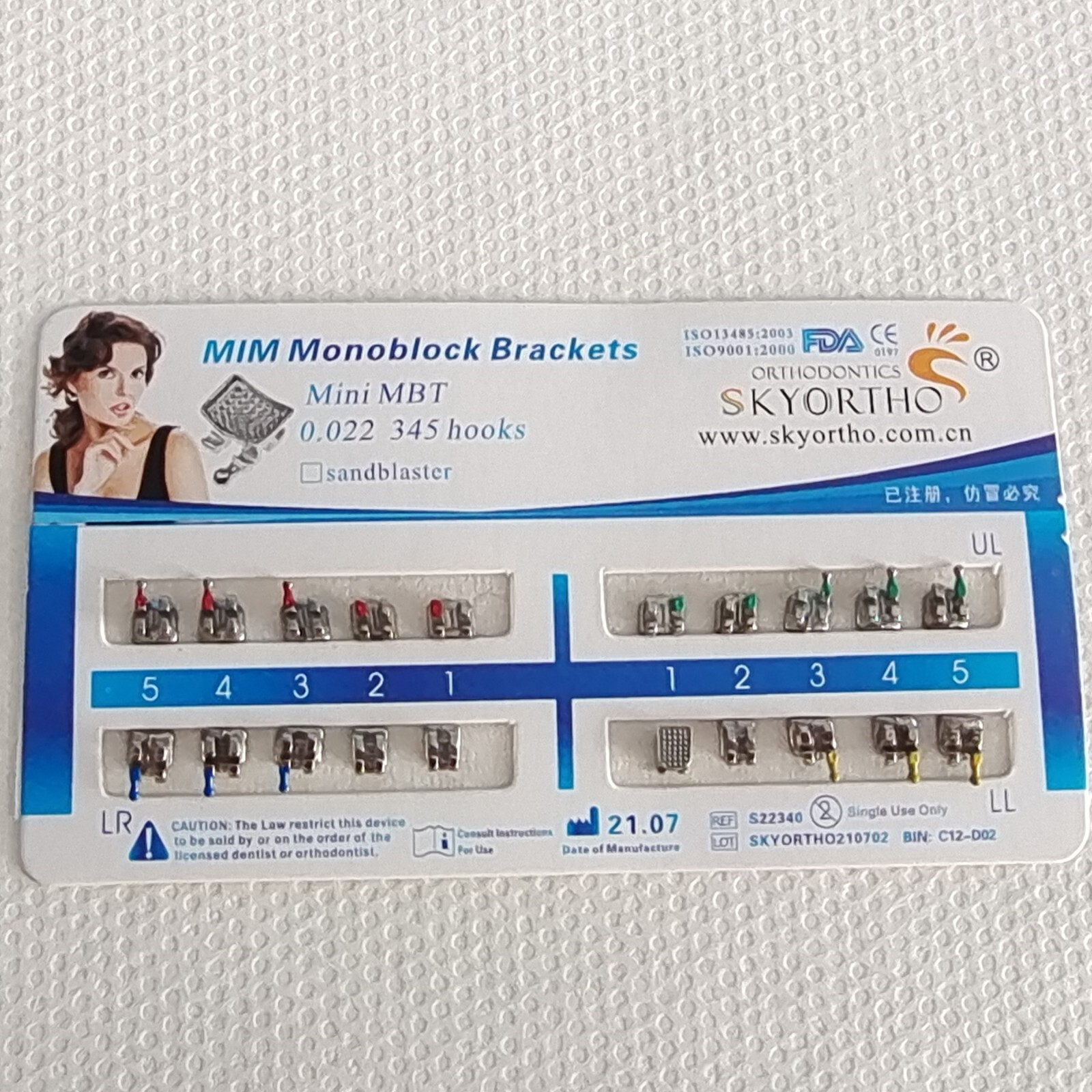 20pc/Kit Dental Orthodontic Bracket Braces Teeth Alignment Straightening MBT