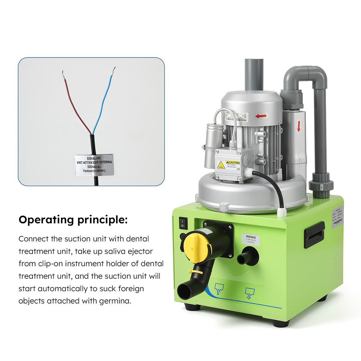 FDA CE Dental Mobile Suction Unit Pressure Pump Strong Suction 300L/600L/min