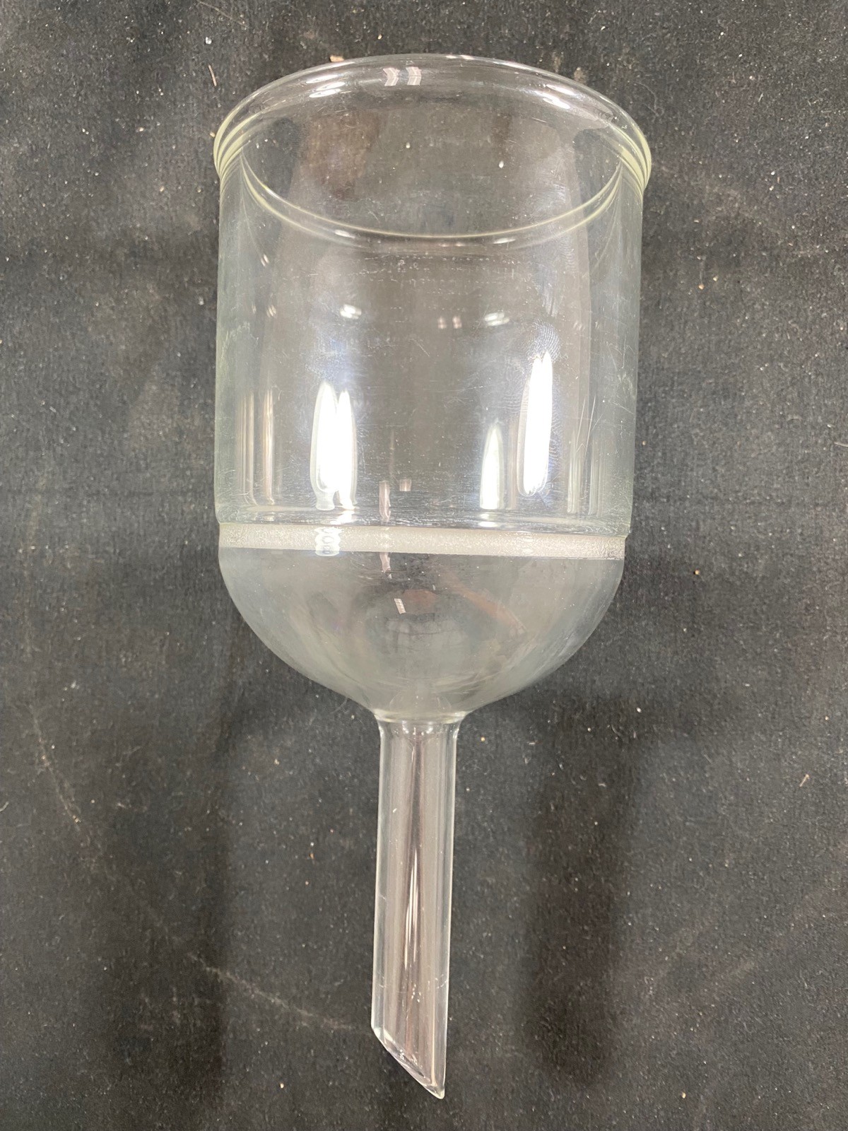 ADAMS & CHITTENDEN Glass 600mL 100mm Disk Dia. Coarse Frit Buchner Filter Funnel