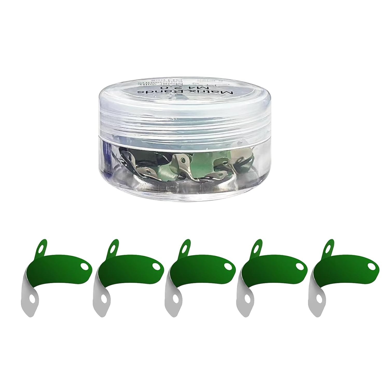 50 Pack M4 Dental Matrix Bands – Durable Non-Stick Metal Bands in Multiple Sizes