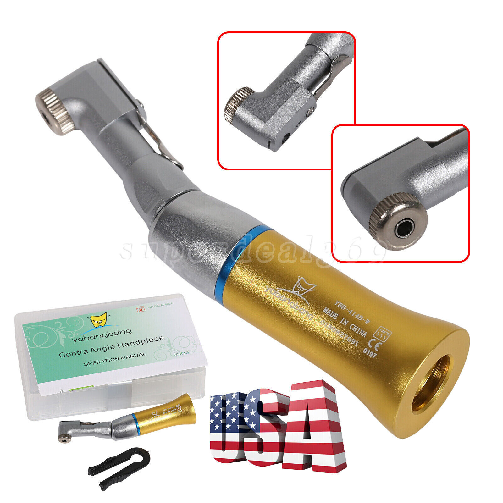 Slow/Low Speed Contra Angle Handpiece Latch/Push fit NSK E-type Motor ORR Dental