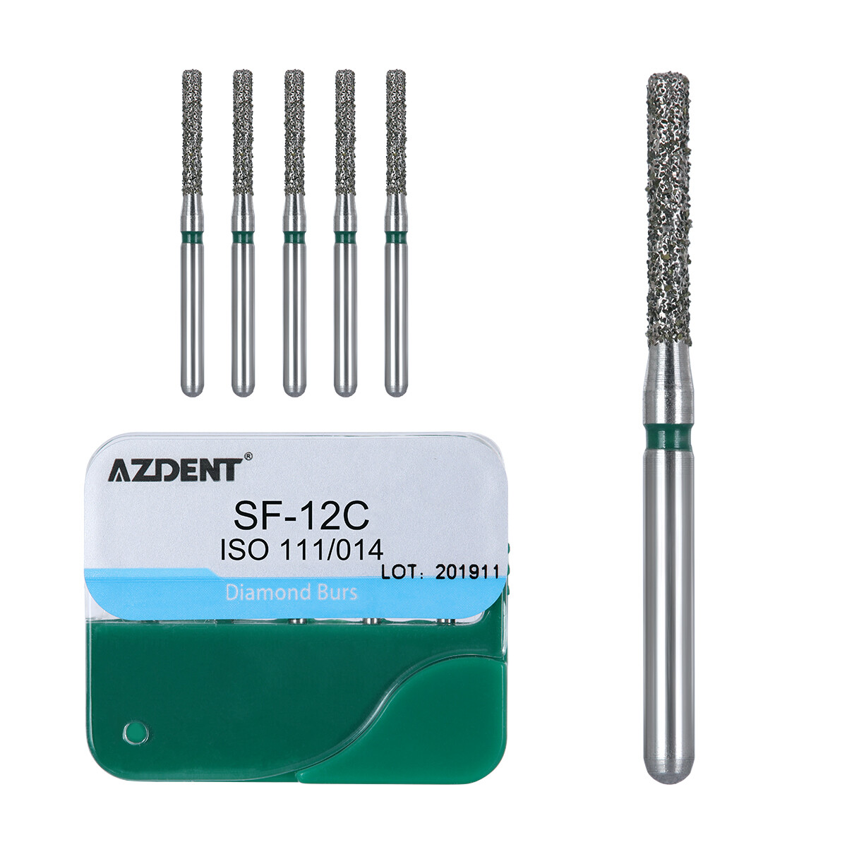 100pcs Dental Diamond Burs for High Speed Handpiece Medium FG1.6MMⅠ/ Ⅱ Type
