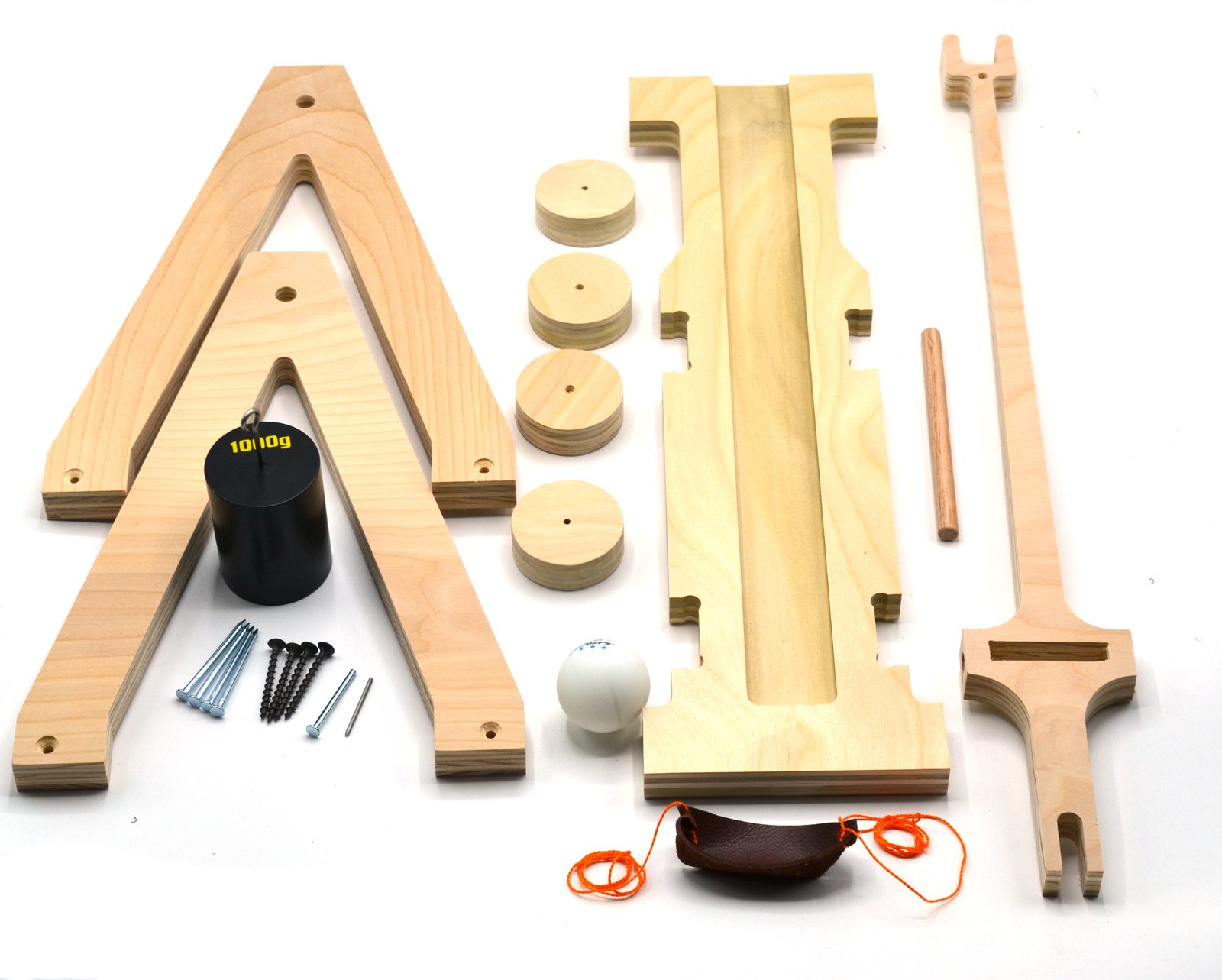 Eisco Garage Physics Large Trebuchet DIY Kit – 21 inch Beam Arm, made in U.S.A.