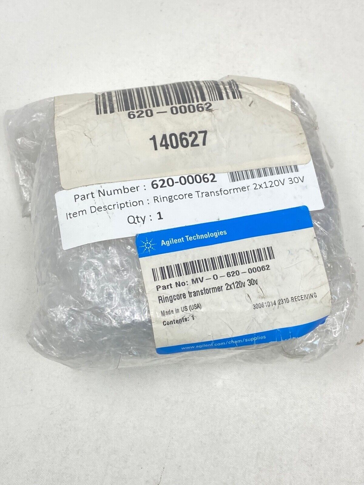 NEW Agilent 620-00062 Eksigent nanoLC AS-1 Part, Ringcore transformer 2x120v 30v