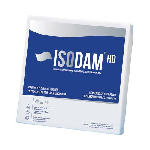 4D Rubber ISOHDB01800615 Isodam HD Non-Latex Dental Dam 6″ X 6″ Medium 15/Bx