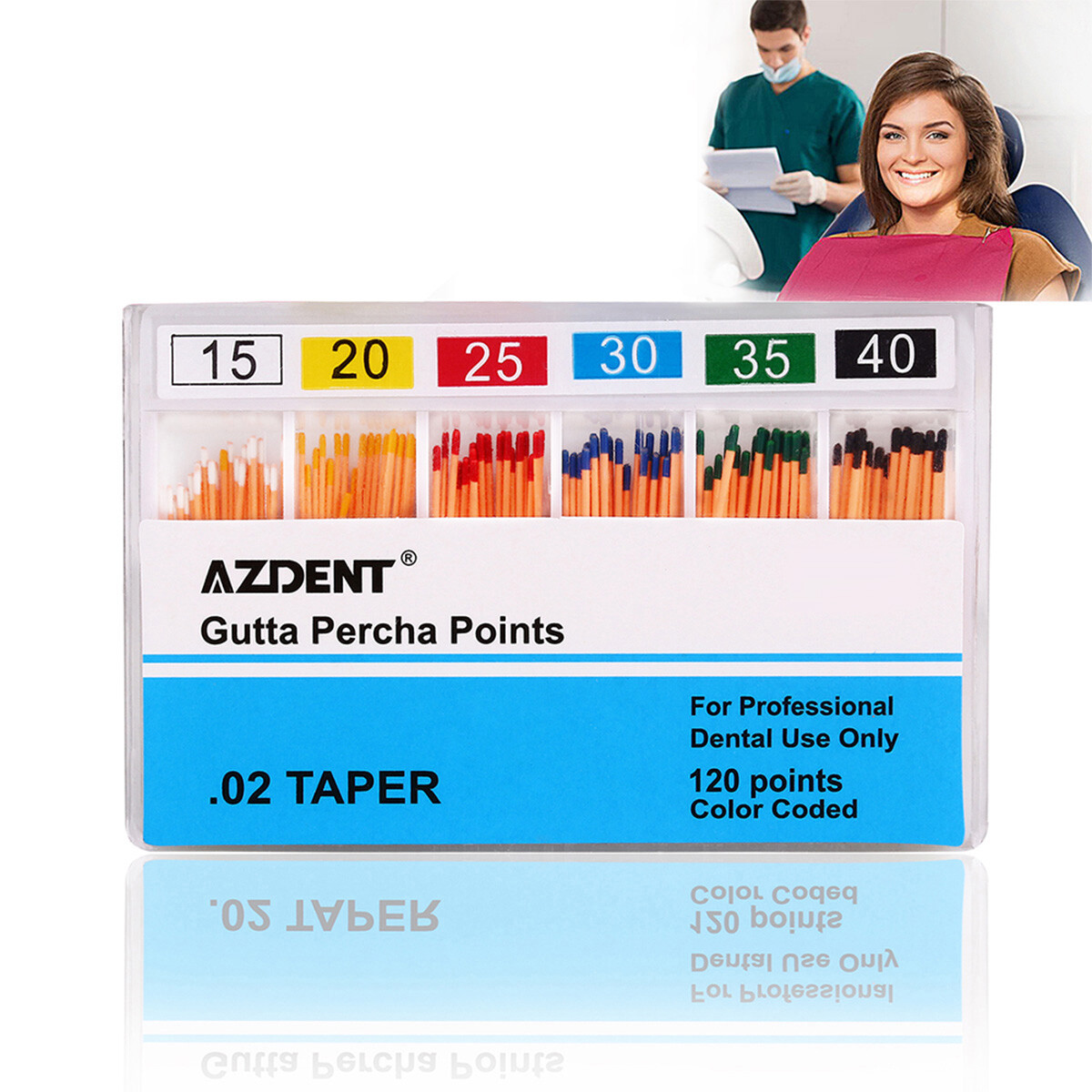 Dental Gutta Percha Points 0.02 /Absorbent Paper Points For Root Canal Treatment