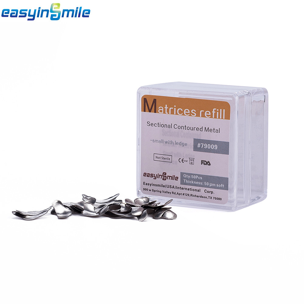 10box Metal Matrices Matrix Band Dental Sectional Contoured Refill S/M/L 50μm