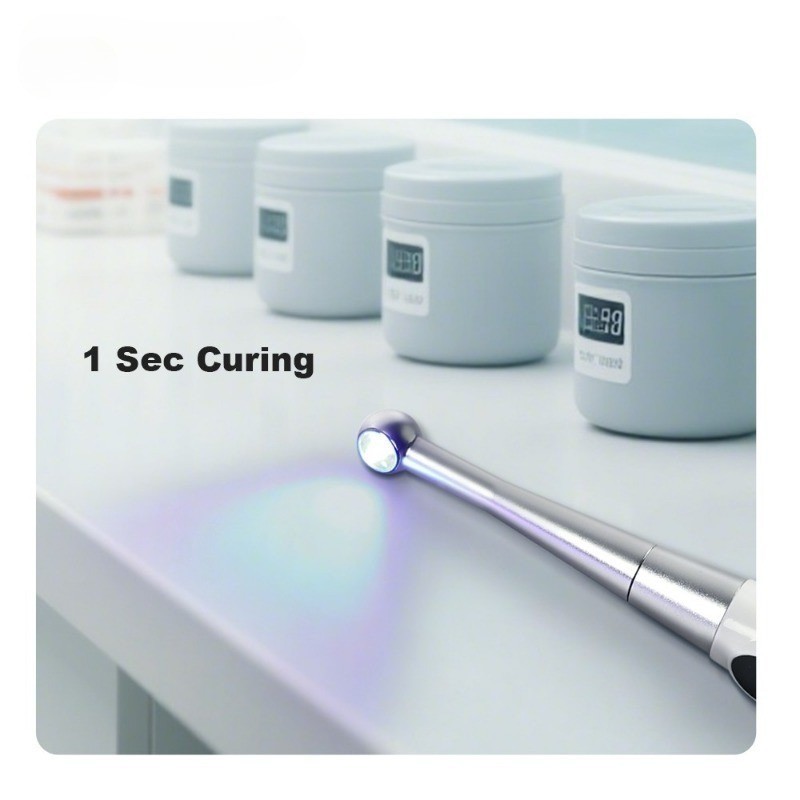 Dental Light Cure Lamp Cordless Metal Head LED 1S Dental Curing Light 4 Modes