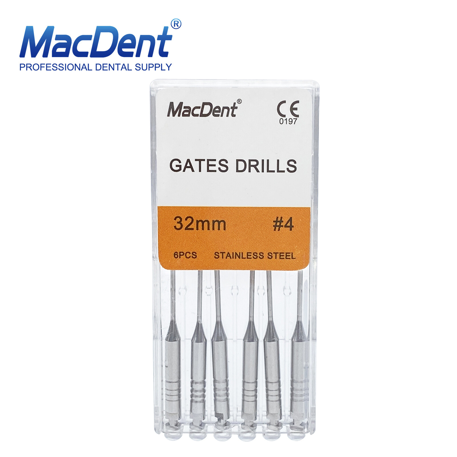MacDent Dental Endodontic Peeso Reamers/Gates Drill Stainless Steel Engine Use