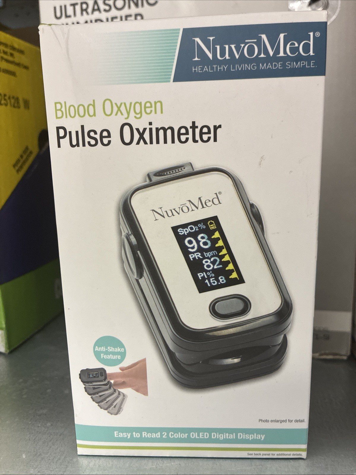 NEW NuvōMed Blood Oxygen Pulse Oximeter Digital Display FDA510(K) Compliant