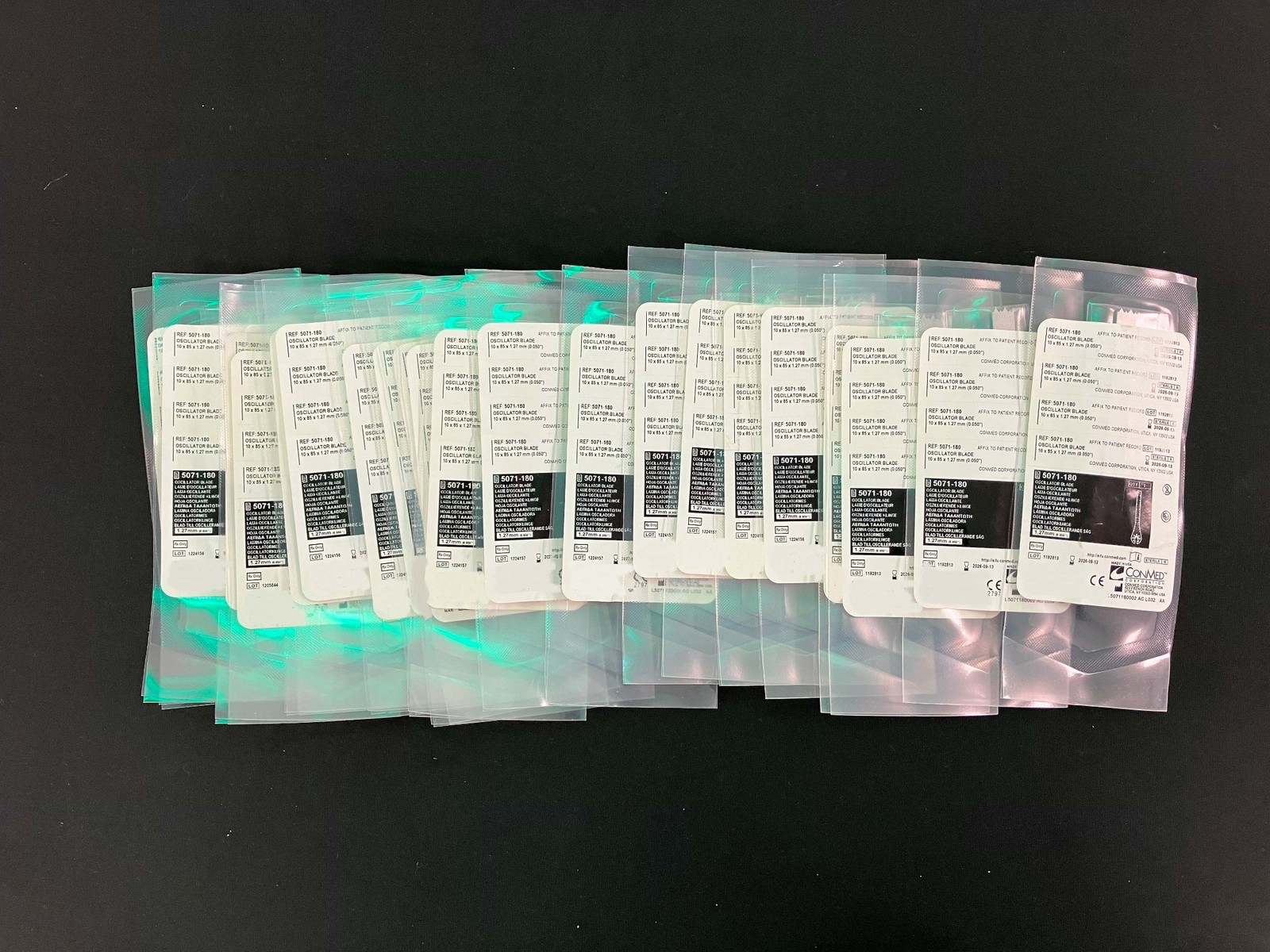 ​Conmed Hall 5071-180 Oscillator Blade 10 x 85 x 1.27 mm – Lot of 21