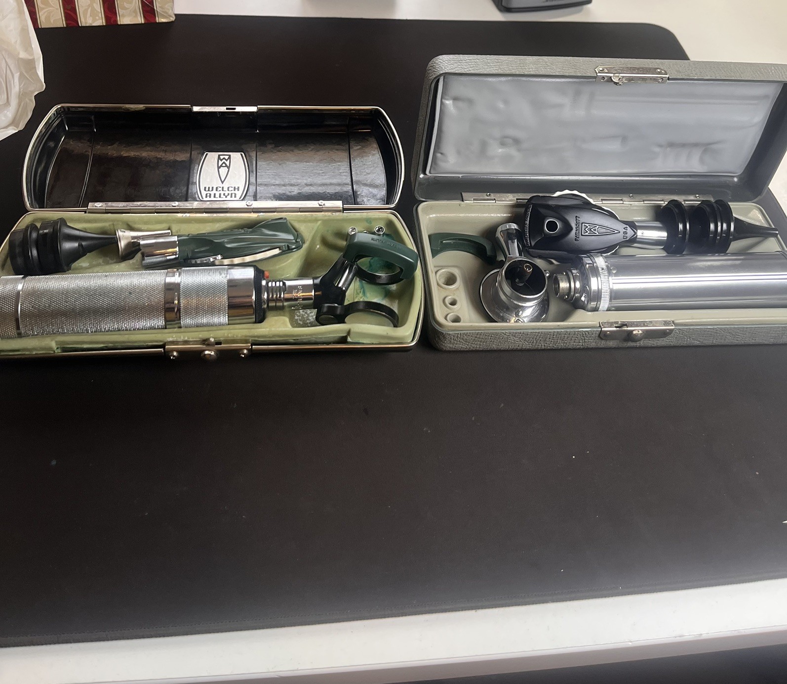 Vintage Welch Allyn Otoscope Parts Untested 2 sets