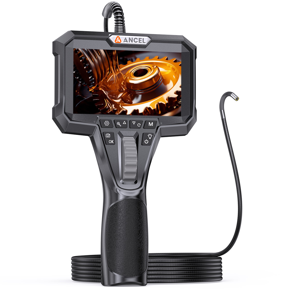 ANCEL AN303 Articulating Borescope 2-Way 210° Industrial Endoscope Camera 3.9mm