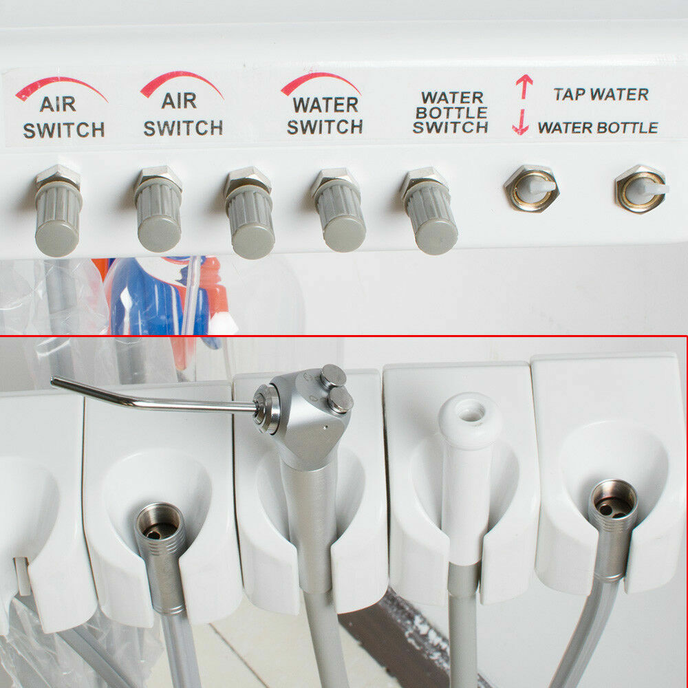 Mobile Dental Portable Delivery Unit Rolling Case Air Compressor Syringe Suction