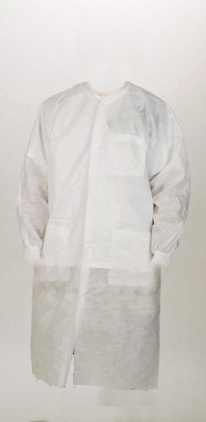 Knee Length Disposible Lab Coats(Large) White (10)