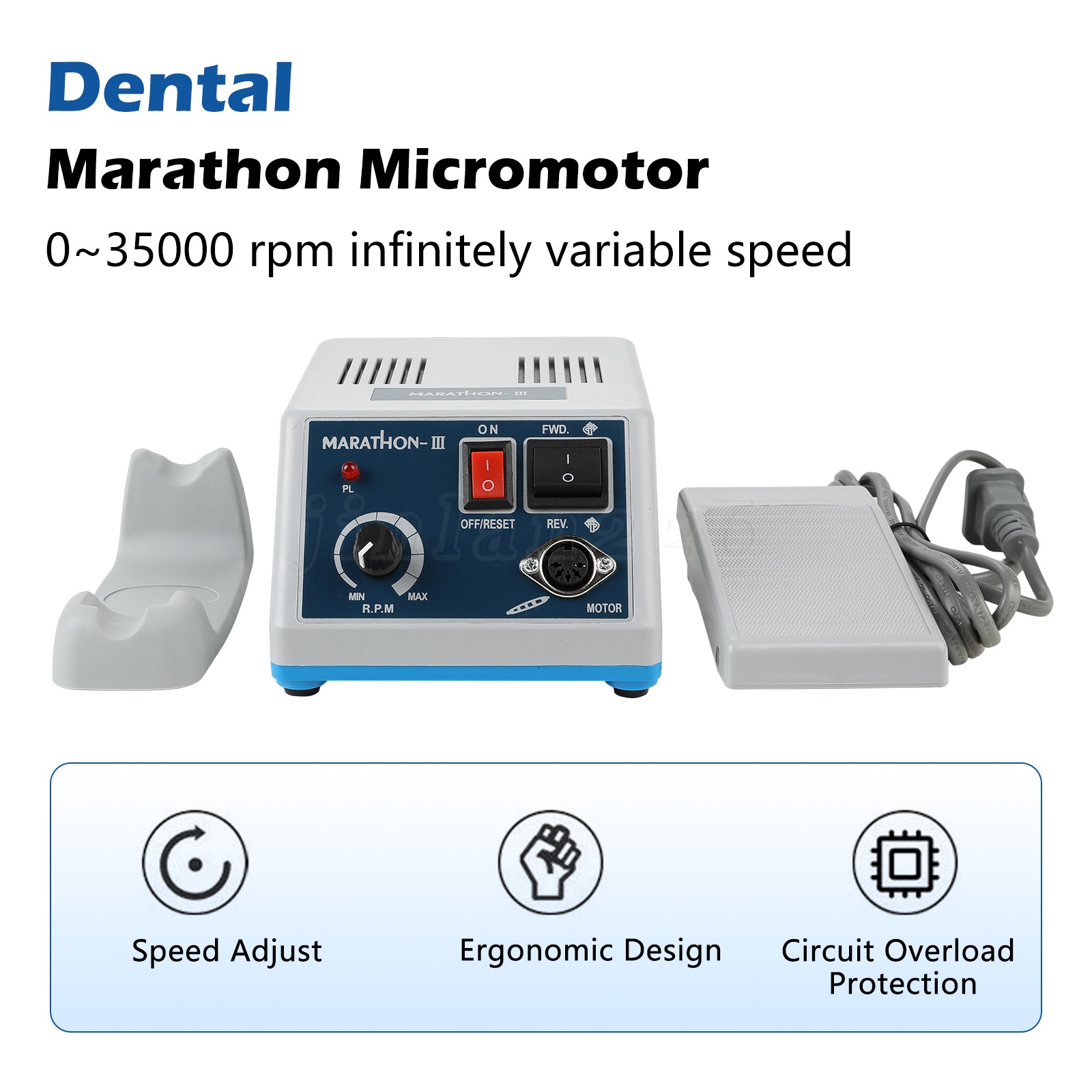 Dental Lab Marathon III Micromotor Polishing N3 Unit / 35K RPM Handpiece