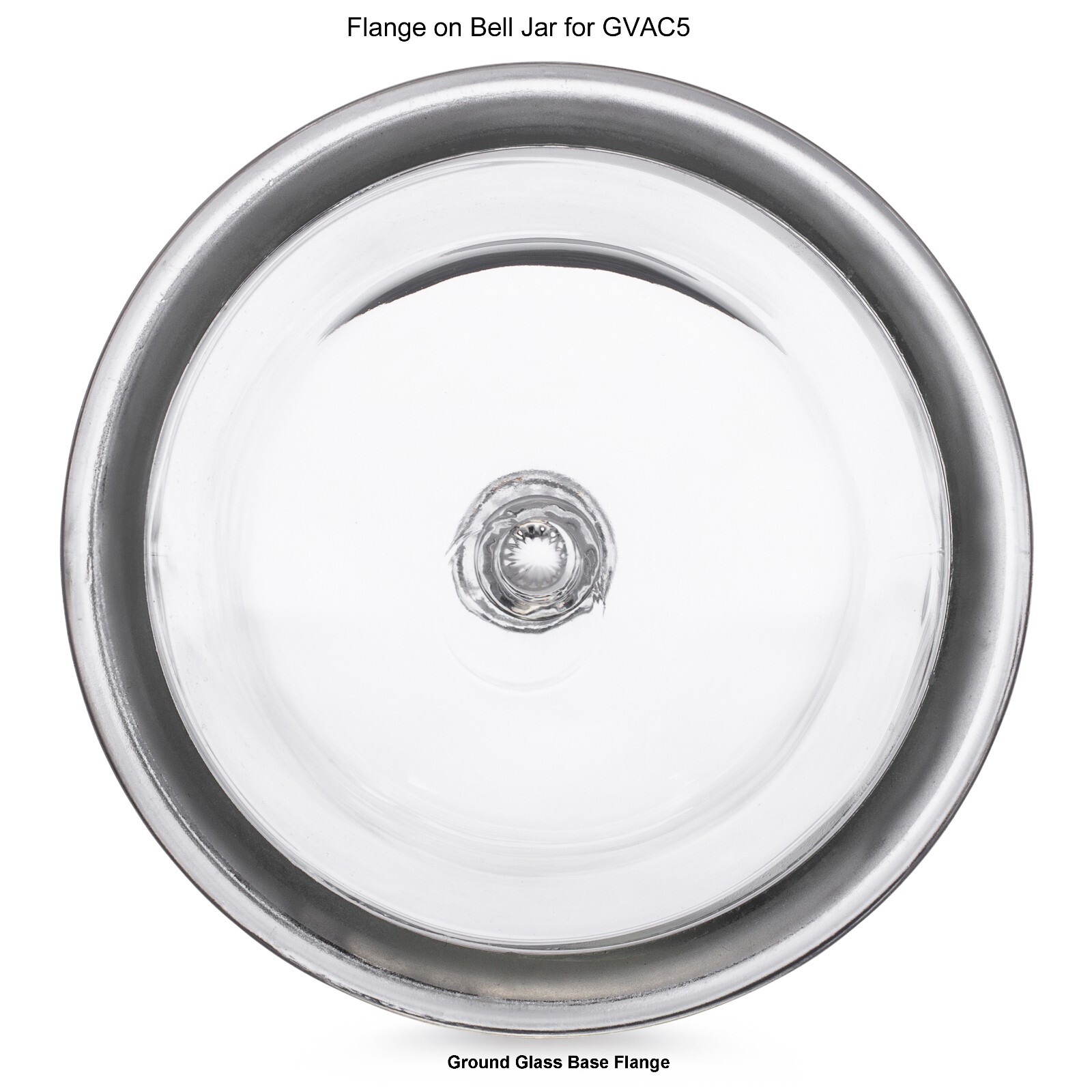 Glass Bell Jar Vacuum Chamber, 1.2 gal (4.6 L), Vacuum to Less Than 0.1 Torr