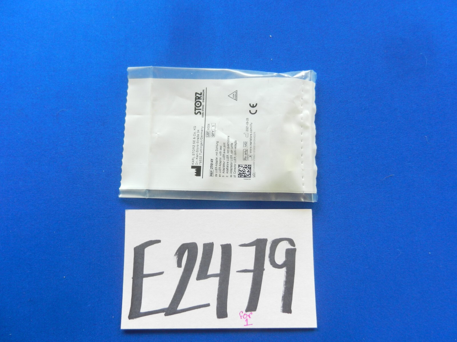 E2479 ***NEW*** Storz 27014Y Luer Adaptor with Seal