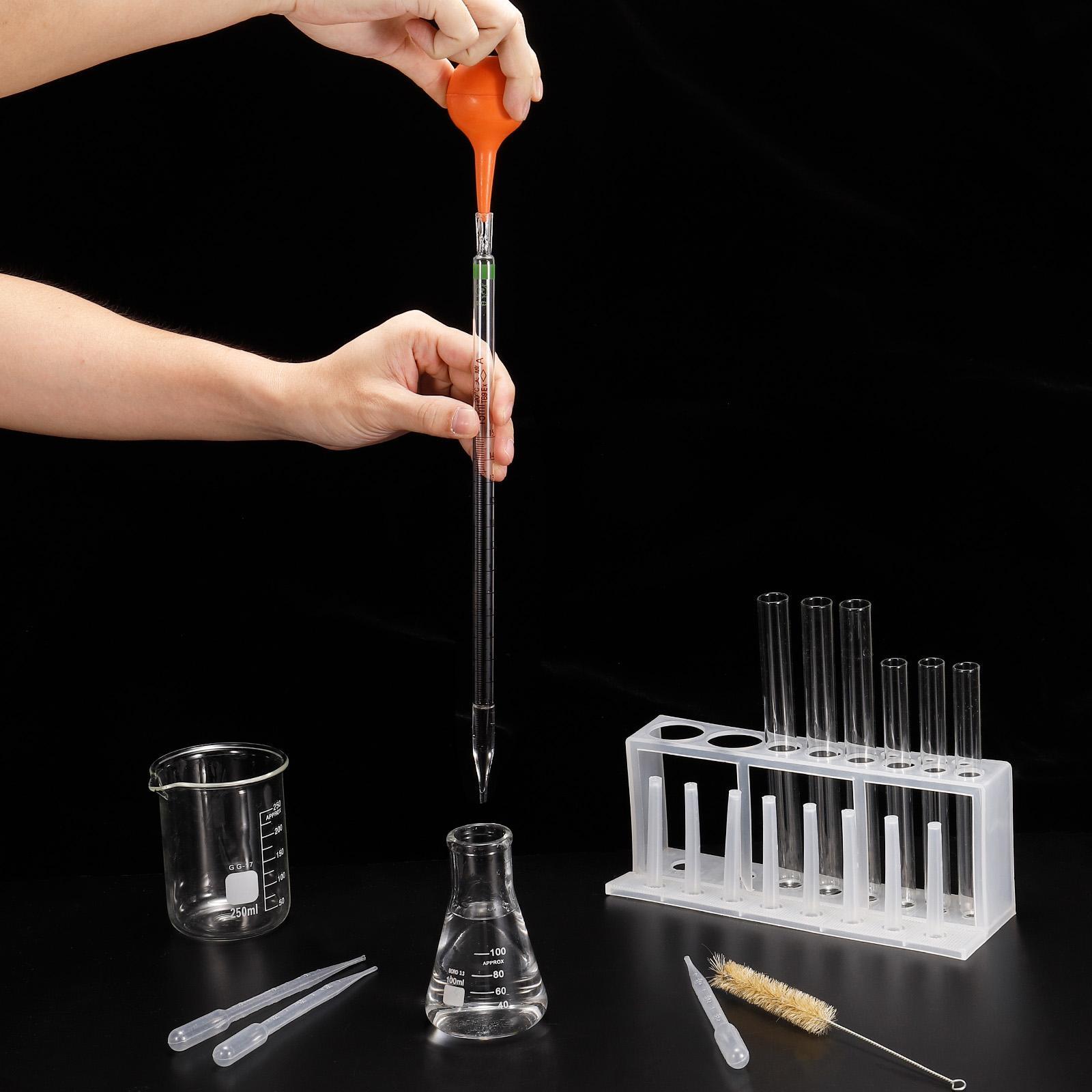 Graduated Dropper Pipettes Kit 25ml Pipette with Rubber Bulb Clear