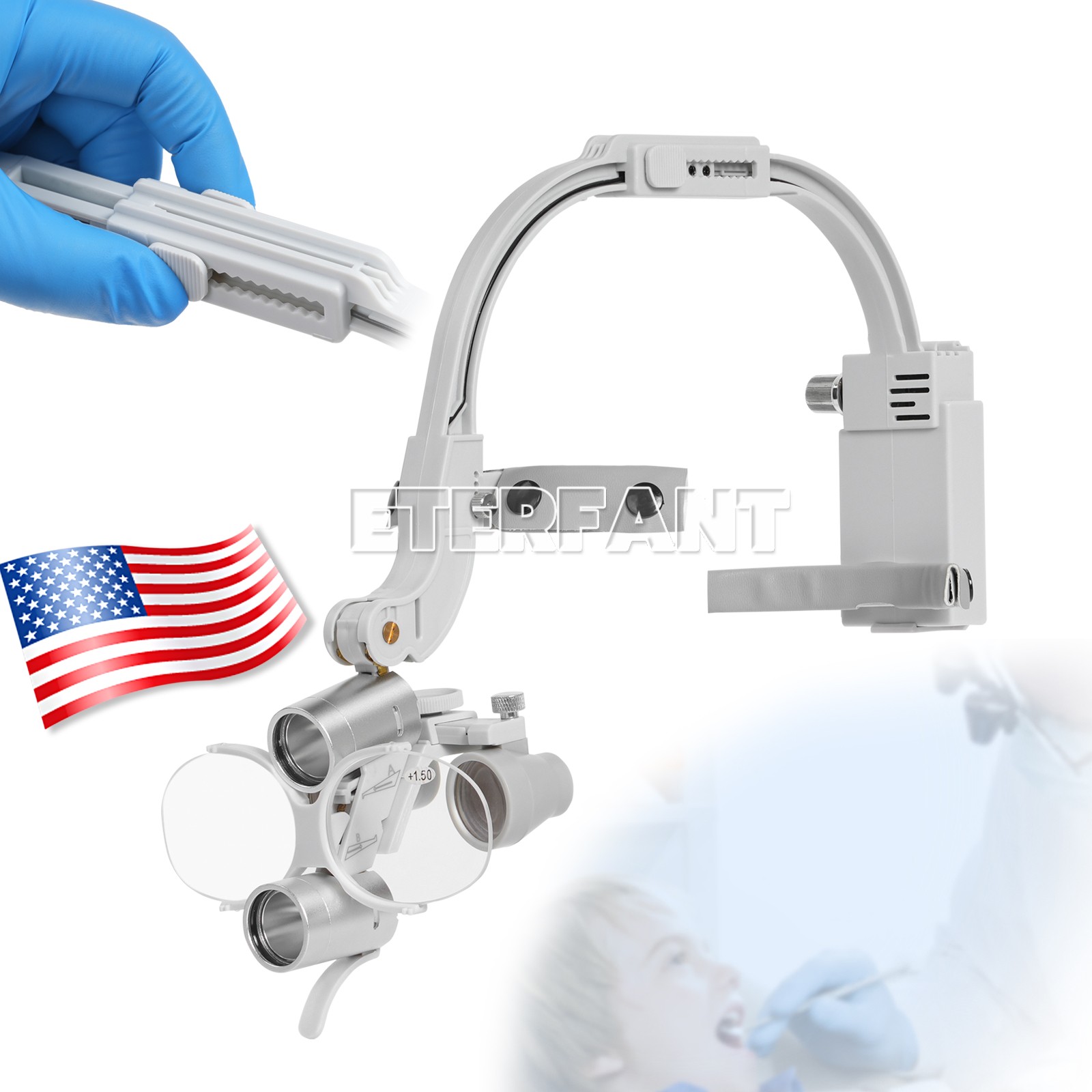 Dental 6LED 8W/9W Shadowless Light for Dental Chair/3.5X Binocular Loupe 5W 2LED