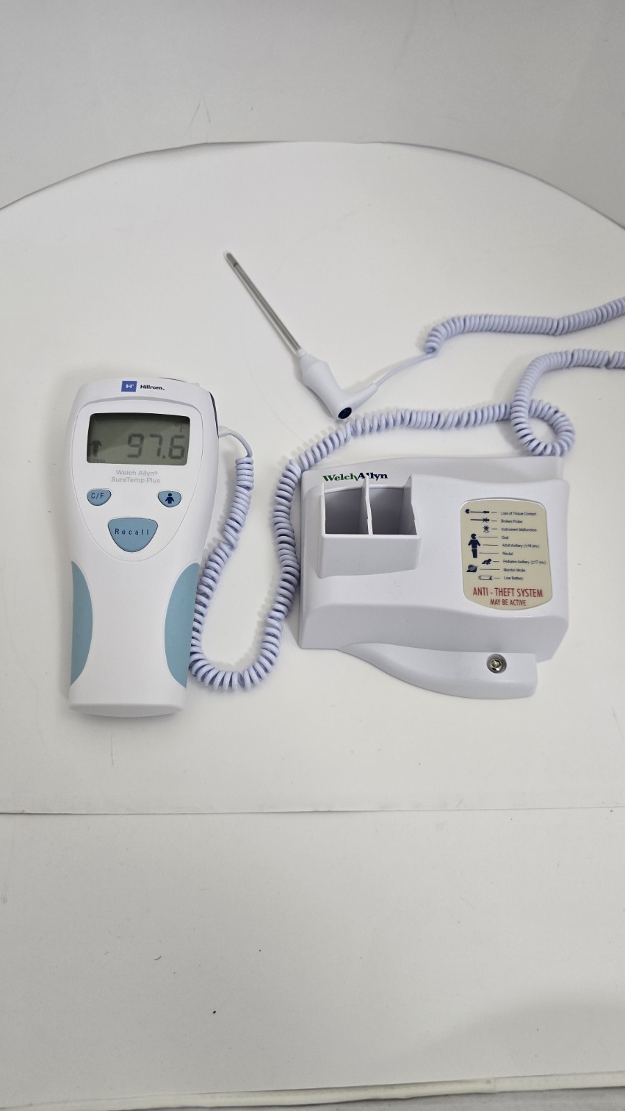 Welch Allyn HillRom SureTemp Plus 901053 Electronic Thermometer W/Anti-Theft