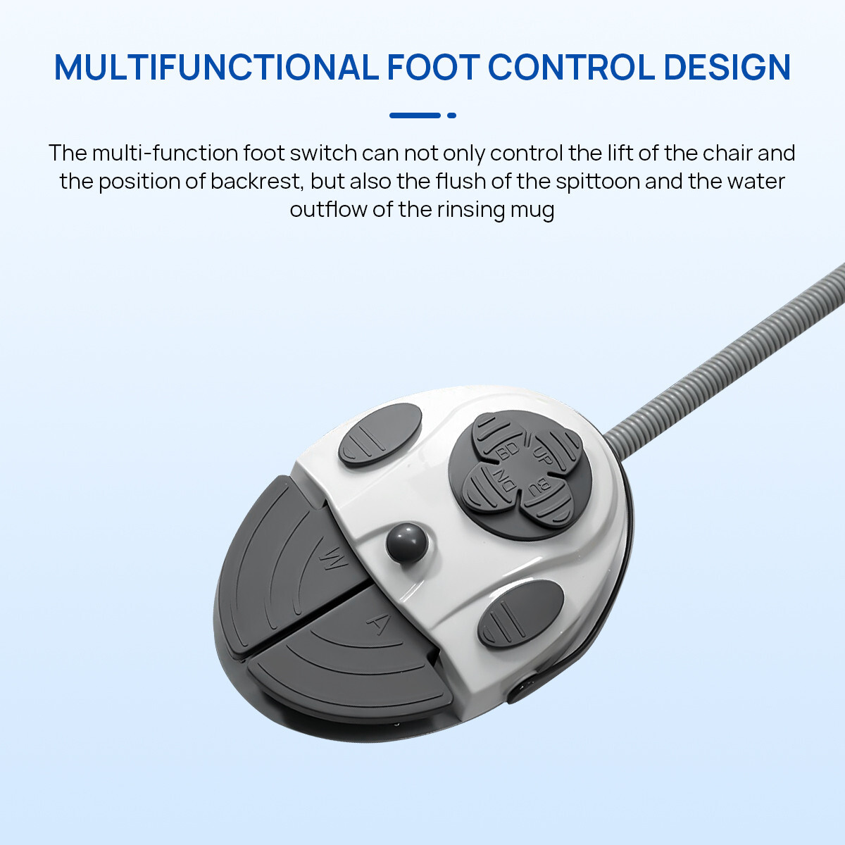 TJ2688-F6 Dental Unit Chair Computer Controlled DC Motor PU Leather Doctor Stool