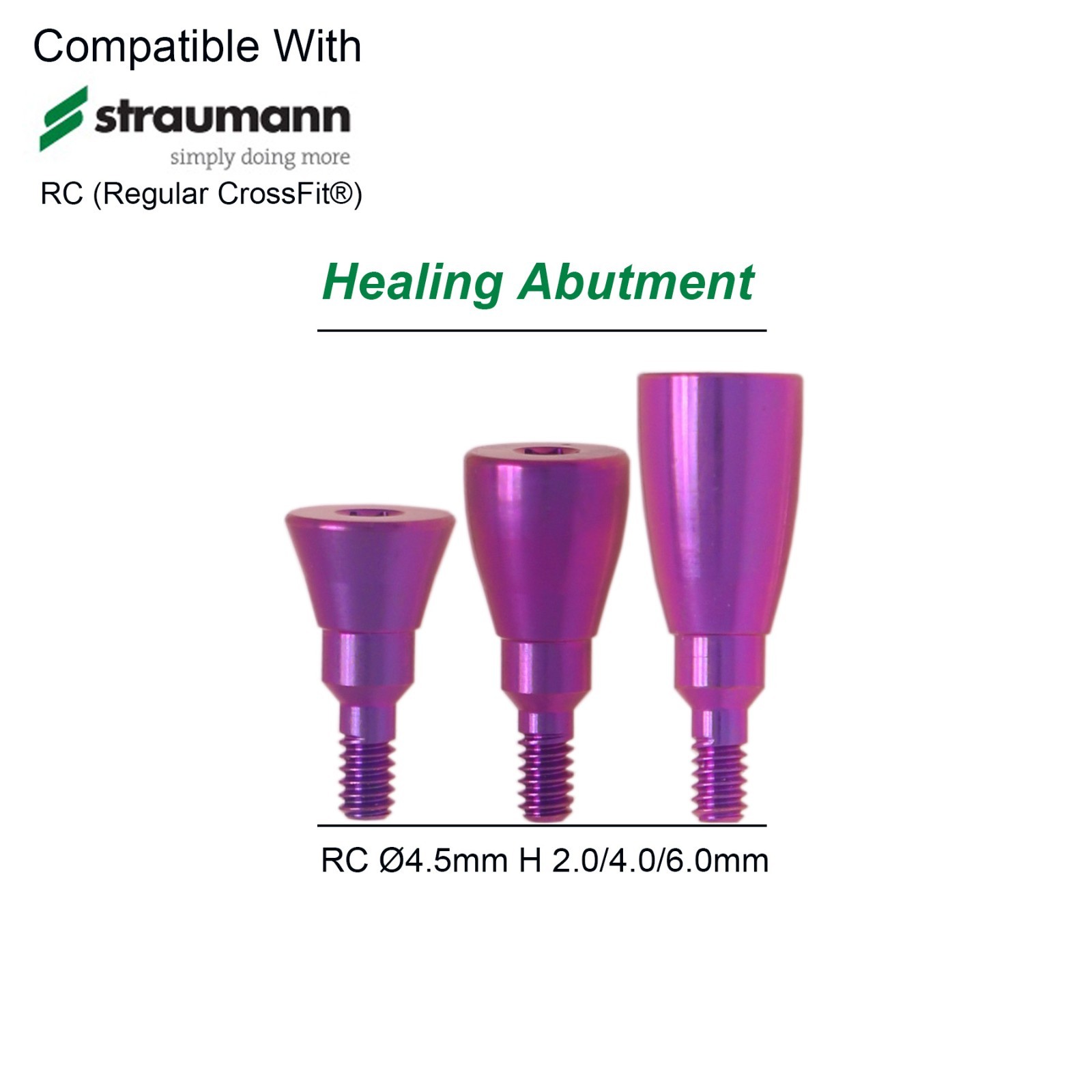 US Conical Connection Healing Cap Abutment NC RC Fit Straumann ITI BL BLT Dental