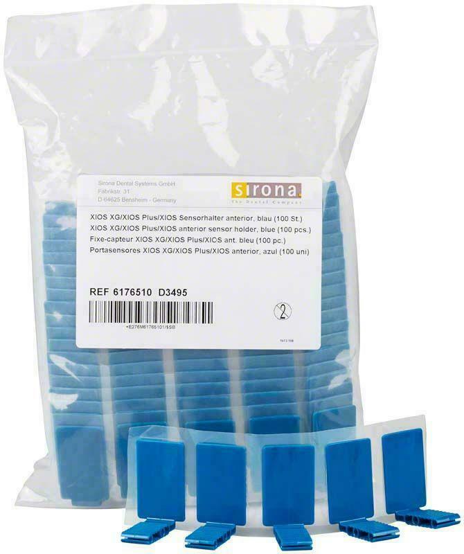 100 pcs Dentsply Sirona XIOS Intraoral Anterior Sensor Holder Blue 1 Pkg