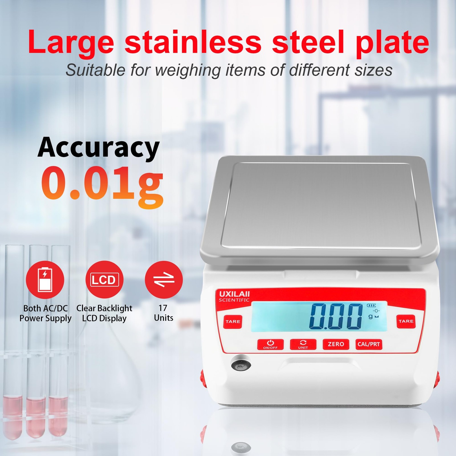 Lab Scale 5000g x 0.01g High Precision Electronic Analytical Balance 0.01g Ac…