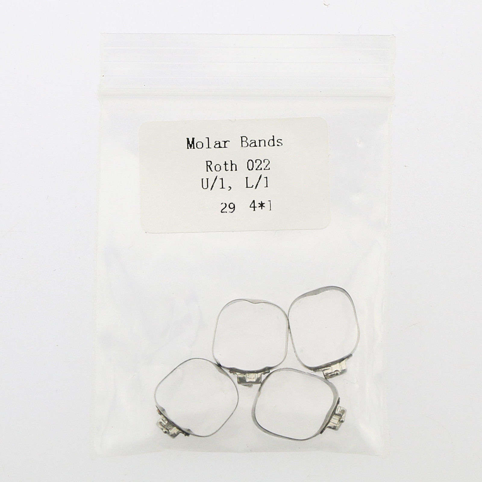 Dental Orthodontic Prewelded Band Buccal Tube 1st Molar Roth 022 29 to 43+ U1/L1