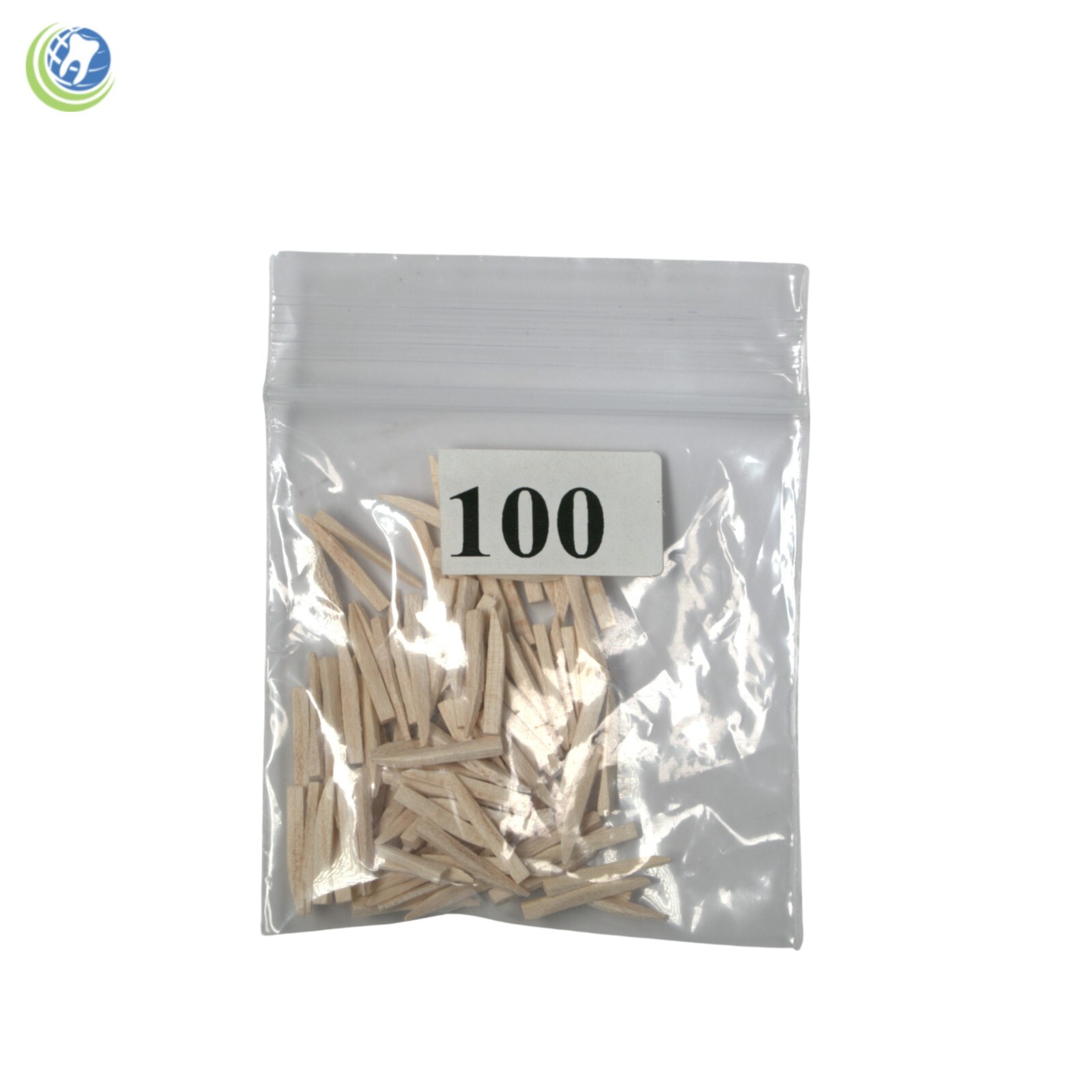 NEW DENTAL DISPOSABLE CURVED CONTOURED WOOD WEDGES NATURAL 100 PK SMALL SIZE