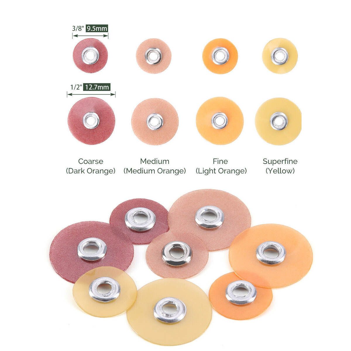 500pcs Dental Sof-Lex Extra Thin Composite Finishing Polishing Discs 9.5/12.7mm