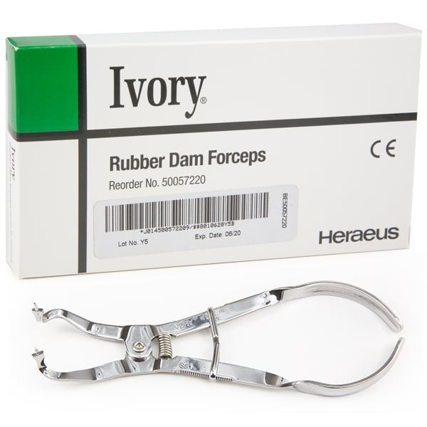 Ivory Rubber Dam Clamp Forceps, OPEN BOX