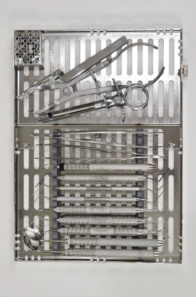 Hu-Friedy Dental Endodontic Instruments Set of 15 w/LRG Sterilization Cassette