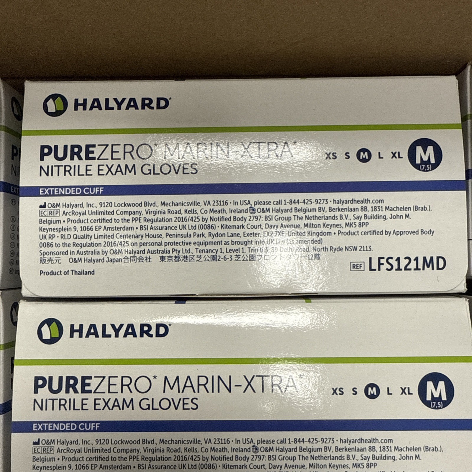 Halyard PureZero Nitrile Gloves LFS121MD Size: Medium Case/ 10 Boxes (50 each)