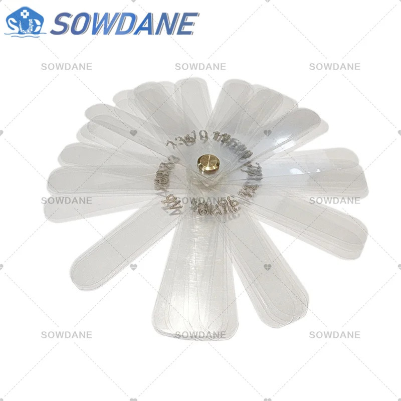 Dental Leaf Gauge Occlusal Measurement Resin Ruler Tool Thickness 0.1mm