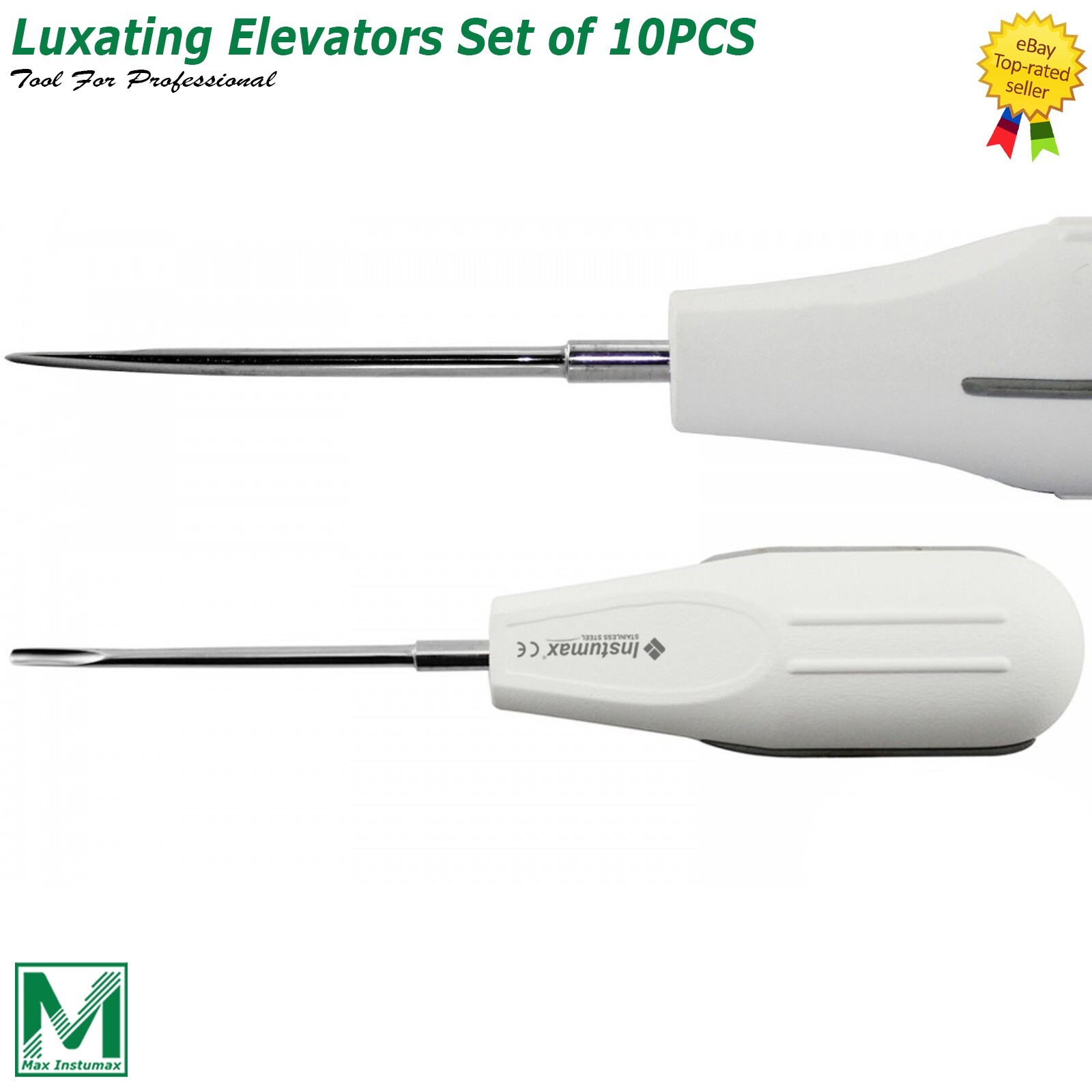 10 PCS White Dental Root Elevators Oral Surgery PDL Luxating Tooth loosening
