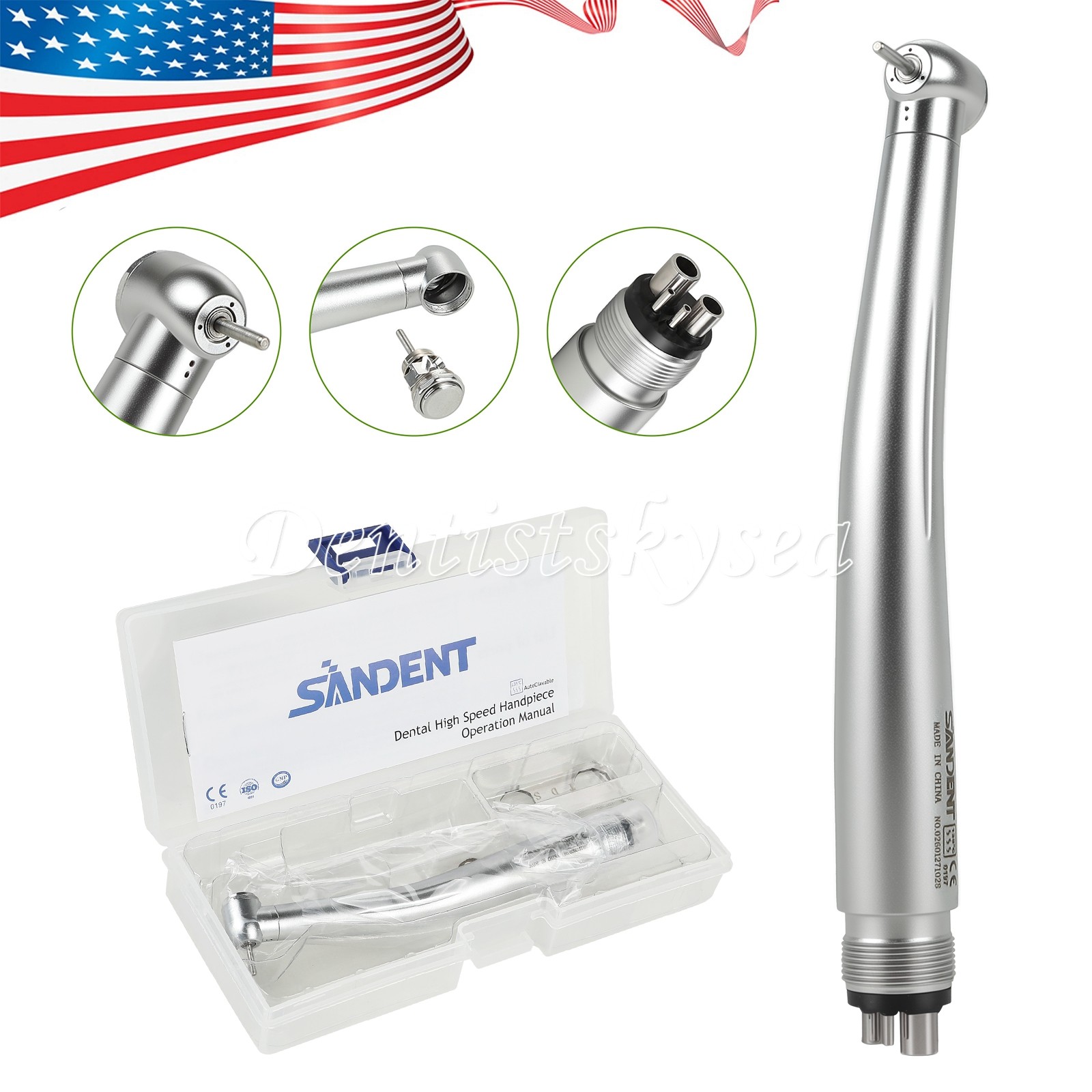 NSK Style Dental High Speed Handpiece Air Turbine 4Holes STNABM