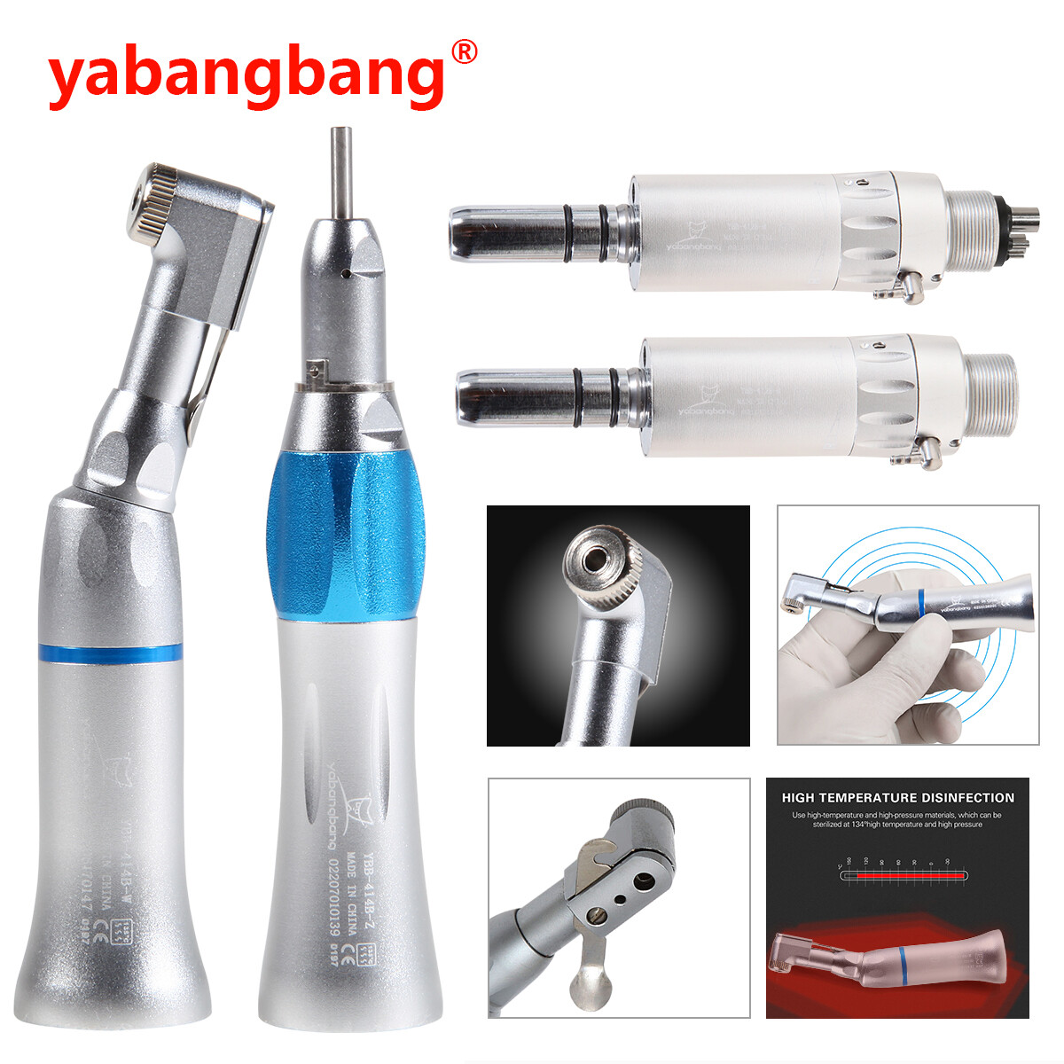 NSK Style Dental Contra Angle Straight Air Motor 2/4H Slow Speed Handpiece FAST
