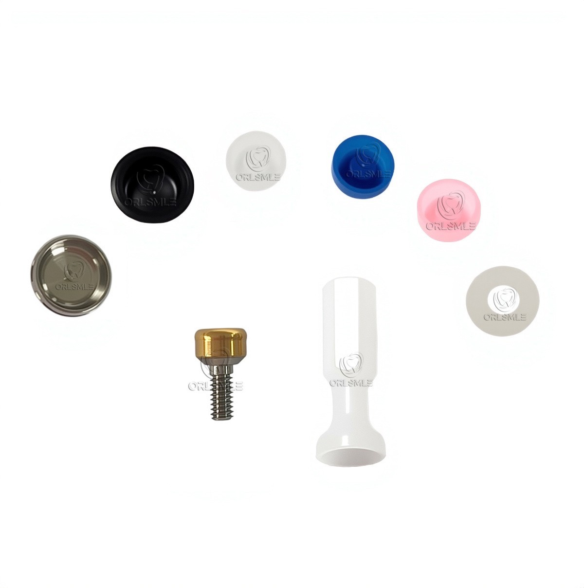 Locator abutment full set Male caps fit to AB platform GH0.5-7.5