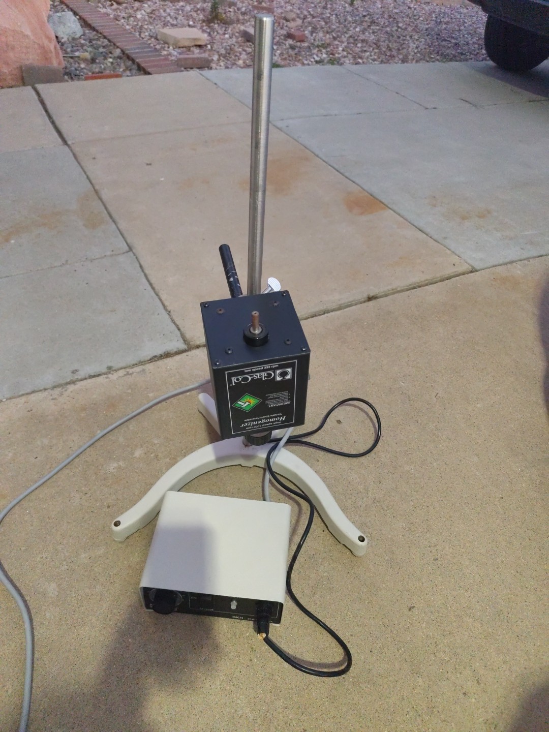 Glas-Col Overhead Stirrer 4000 rpm Max Reversible Homogenizer With Heavy…