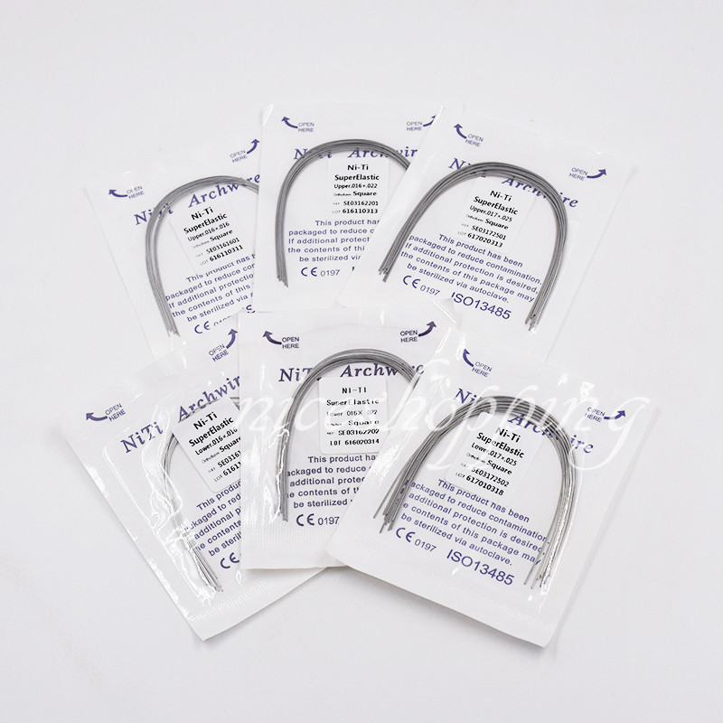 50 Packs Dental Orthodontic Super Elastic Niti Arch Wire Rectangular All Sizes