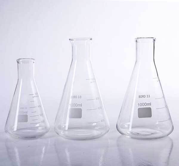 50ml-2000ml Transparent Erlenmeyer Conical Flask Chemistry Laboratory Glassware