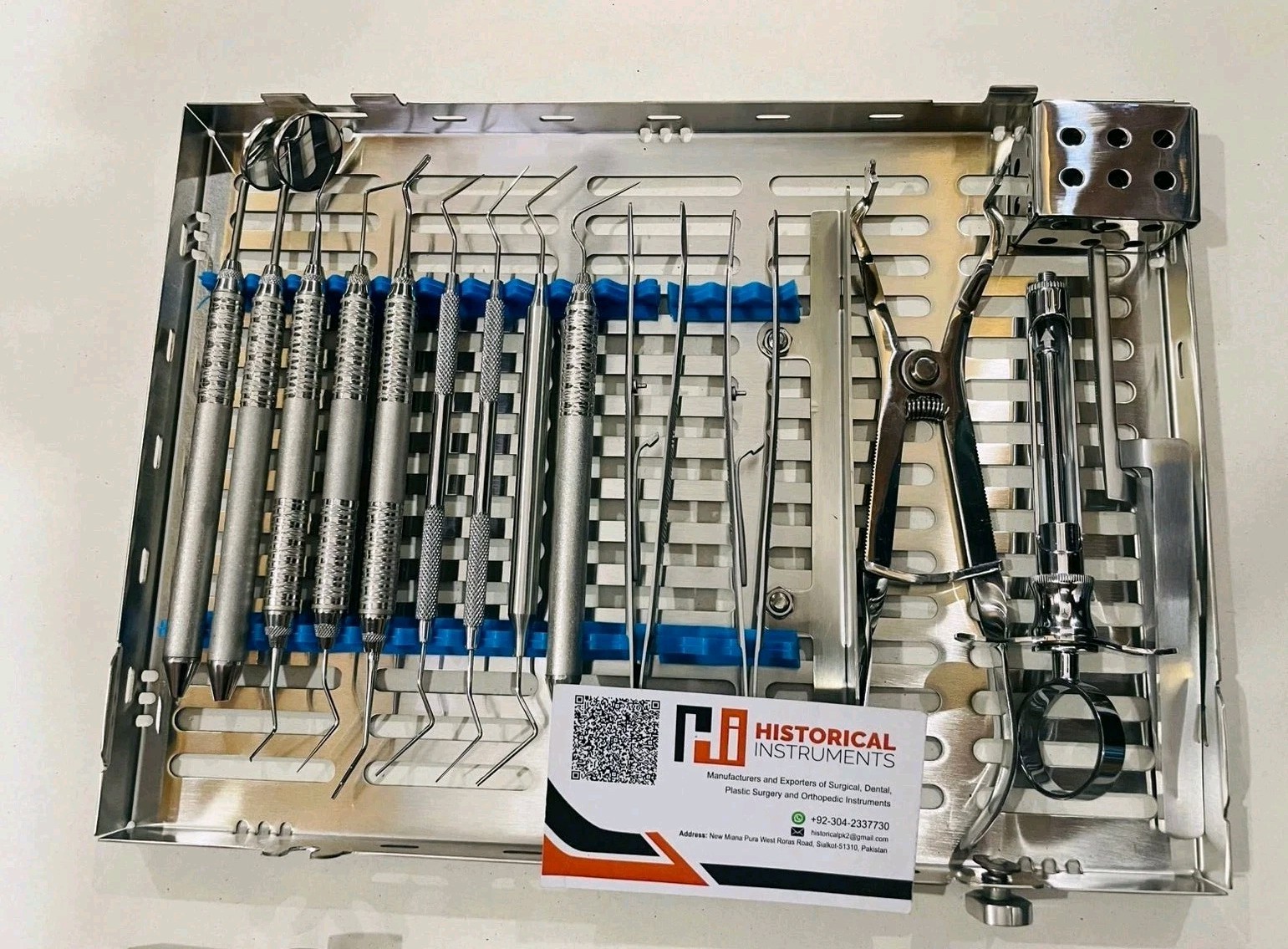 Dental Endodontic Instruments Set of 15 Pcs W/LRG Sterilization Cassette